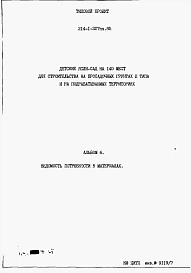 Альбом 6  Ведомость потребности в материалах      