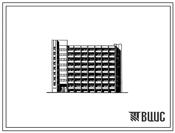Типовой проект 244-1-53.83 Жилой блок профилактория на 200 мест тип 1 (тип 1А). Для строительства в 1В климатическом подрайоне, 2 климатическом районе