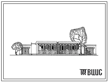 Типовой проект 185-63-34с.13.86 1 этажный 2 квартирный блокированный жилой дом с 4 комнатными квартирами для индивидуальных застройщиков (для Азербайджанской ССР)