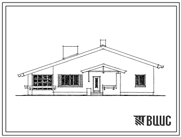 Типовой проект 184-12-207.86 Одноэтажный одноквартирный 4-комнатный жилой дом для индивидуальных застройщиков