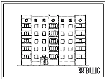Типовой проект 153-022с.13.87 5-этажная 20 квартирная блок-секция 3.2-1.3 рядовая со стенами из монолитного железобетона (для Грузинской ССР)