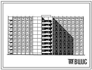 Типовой проект 151-125-73.13.87 Жилой дом 9-этажный для малосемейных на 144 квартиры (для строительства в Тюменской области)