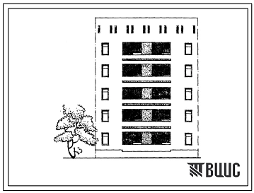 Типовой проект 63-027с.83 Блок-секция пятиэтажная 10-квартирная рядовая с торцовыми окончаниями 3А.2Б.