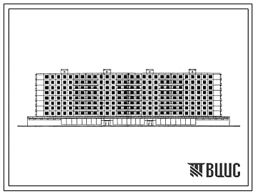 Типовой проект 1КГ-480-48  Четырехсекционный девятиэтажный крупнопанельный жилой дом на 128 квартир со встроенным магазином.