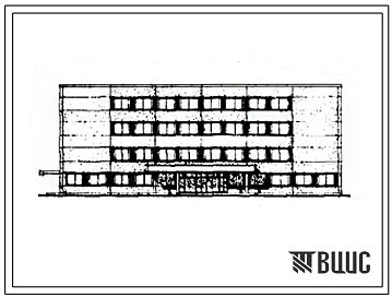 Типовой проект 416-1-101 Здание административно-бытовое межотраслевого назначения для  I В и II групп производственных процессов на 1300 человек.