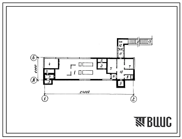 Типовой проект А-II,III,IV-ДЭС-200-78/2 Помещения подвала поста электрической централизации до 50 стрелок, (убежище на 200 человек, размеры убежища 24м на 6м, режимы вентиляции 1,2).