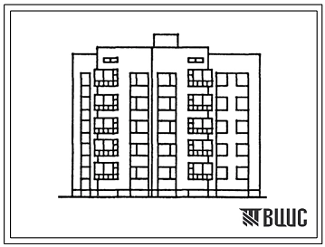 Типовой проект 1-318-0117.13.88 Блок-секция 5-этажная 20-квартирная рядовая с торцевыми окончаниями 1-2-3-3. Для строительства в Литовской ССР.