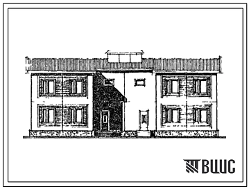 Типовой проект 141-000-321сп.85 2-этажный 2-квартирный жилой дом с 4-комнатными квартирами в двух уровнях. Для строительства в 4Г климатическом подрайоне сейсмичностью 7 баллов на грунтах 2 типа просадочности.