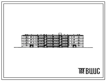 Типовой проект 113-17-12 Четырехэтажный 48-квартирный четырехсекционный жилой дом на 48 квартир (однокомнатных  1Б-8, двухкомнатных 2А-8, двухкомнатных 2Б-24, трехкомнатных 3А-8). Для строительства в 1В климатическом подрайоне во 2 и 3 климатических район