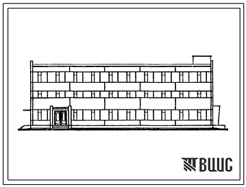 Типовой проект 501-6-16.83 Объединенное служебно-техническое здание для грузовых дворов с бытовыми помещениями на 200 человек.