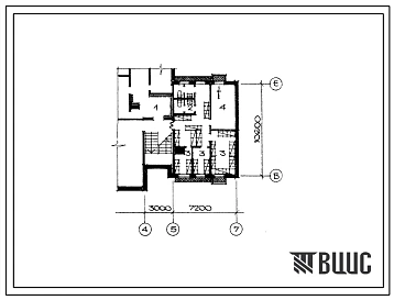 Типовой проект П-3-80(141-35-13(1)) Хозяйственно-бытовые помещения приспосабливаемые под ПРУ в подвале крупнопанельного 12-квартирного жилого дома, (убежище на 80 человек, размеры убежища 10,6м на 10,2м, режимы вентиляции 1,2,3).
