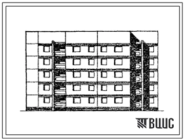 Типовой проект 152-011.13.86 5-этажная торцевая блок-секция на 20 квартир 2Б.2Б.3Б.4Б правая (для строительства в г. Лангепасе Тюменской области)