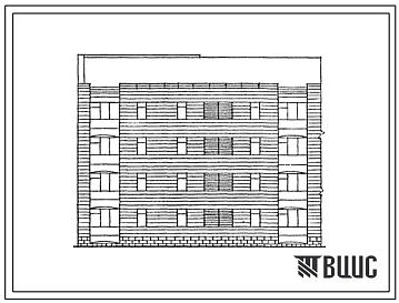 Типовой проект 195-04с.13.88 Четырехэтажная блок-секция торцевая левая на 12 квартир. Для Армянской ССР