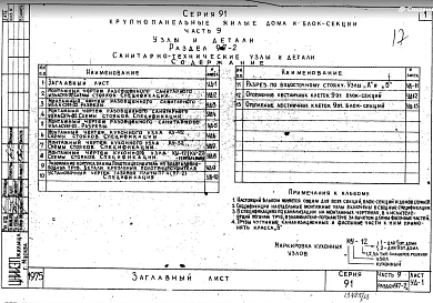 Часть 9 Раздел 9.7-1 Санитарно-технические узлы и детали