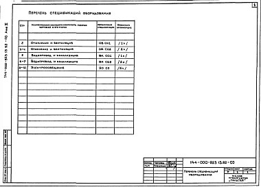 Альбом 2 Спецификация оборудования
