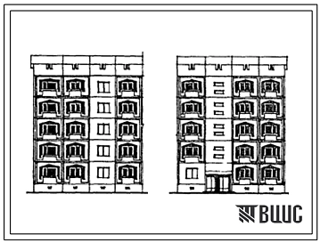Типовой проект 150-021с.13.87 Блок-секция 5-этажная 15-квартирная торцевая 1.1.2. Для строительства в Азербайджанской ССР.