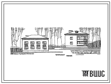 Типовой проект 114-12-89 Двухэтажный односекционный дом на 4 двухкомнатные квартиры со стенами из кирпича. Для строительства в Белорусской ССР.