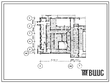 Типовой проект Б-3-535(264-12-162) Помещения двойного назначения первого этажа городского дома культуры с залом на 700 мест,(убежище на 535 человек, размеры убежища 28м на 27м, режимы вентиляции 1,2,3).