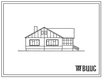 Типовой проект 181-25-75.13.87 Дом с трехкомнатной квартирой. Для Тверской области. Стены из трехслойных керамзитобетонных панелей. Ориентация свободная. Общая площадь 74 м2