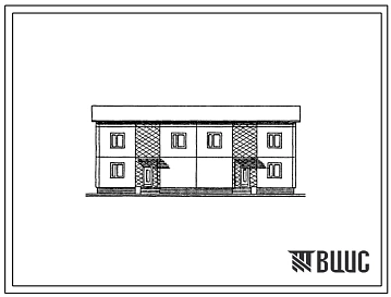 Типовой проект 141-222-20.1с.13.87 2-этажный 2-квартирный жилой дом с 5-комнатными квартирами в 2-уровнях. Для строительства в Узбекской ССР. .(Конструктивный вариант высота этажа 2,8м 141-222-20.2с.13.87).