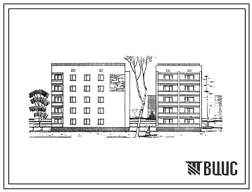 Типовой проект 87-028в Блок-секция 5-этажного дома торцевая правая на 15 квартир для строительства над горными выработками.