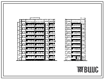 Типовой проект 125-0100.13.90 Блок-секция 9-этажная 36-квартирная угловая левая 2Б-2Б-3Б-3Б (для г. Одессы, Одесской, Николаевской, Черкасской, Херсонской и Кировоградской областей)