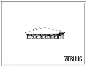 Типовой проект 273-15-13.83 Магазин товаров повседневного спроса торговой площадью 250 м2. Торговый центр сельского поселка. Для строительства в 1В климатическом подрайоне, 2 и 3 климатических районах. Блок А.