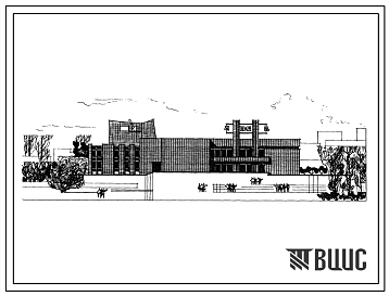 Типовой проект 264-12-115/76 Городской клуб с залом на 500 мест со стенами из кирпича. Для строительства в IВ климатическом подрайоне, II и III климатических районах.