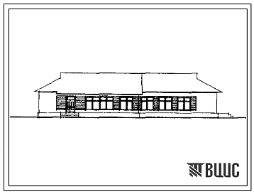 Типовой проект 224-6-1 Блок столовой на 116 мест для расширения существующих школ. Стены из кирпича