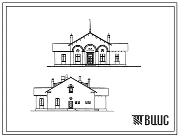 Типовой проект 182 Сельский клуб с залом на 100 мест. Стены из кирпича.