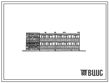 Типовой проект 103-015.13.86 Двухэтажная блок-секция торцевая на 4 квартиры.
