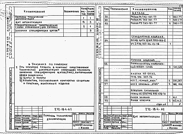 Альбом 4 Задание заводу-изготовителю на щиты автоматизации