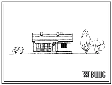 Типовой проект 1-50А-23 Одноэтажный одноквартирный жилой дом с квартирой в 4 комнаты с упрощенным благоустройством, стены из арболитовых блоков.