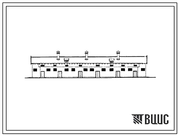Типовой проект 801-164 Здание на 342 головы молодняка пород беспривязного содержания с нормированным кормлением на выгульно-кормовых дворах