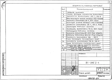 Альбом 10 Элементы блокировки выше отм. 0.000. 81-УАС2-4