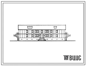 Типовой проект 161-115-87см Двухэтажное общежитие на 50 человек, деревянно-панельной конструкции. Для строительства в IВ и IД климатических подрайонах сейсмичностью 7 и 8 баллов с вечномерзлыми грунтами.