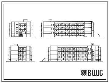 Типовой проект 242-4-75.86 Спальный корпус на 100 мест для туристских баз (в каркасно-панельных конструкциях серии 1.020-1/83). Для строительства в городах и поселках городского типа