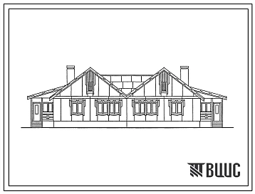Типовой проект 181-231-3.13.88 Одноэтажный двухквартирный жилой дом с двухкомнатными квартирами для производства на тамбовском комбинате полносборного домостроения