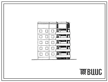 Типовой проект 135-0310с.13.87 5-этажная торцевая правая блок-секция на 10 квартир 3-5 для строительства в г. Иркутске