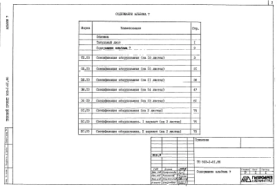 Альбом 7 Спецификации оборудования     