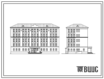 Типовой проект архитектора Степановой (1951 года). Общеобразовательная школа на 880 учащихся. Стены из кирпича. Проект капительного ремонта.