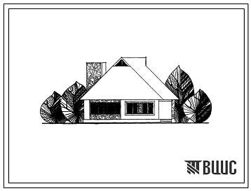 Типовой проект 184-24-105/1 Одноквартирный одноэтажный четырехкомнатный жилой дом. Для индивидуальных застройщиков Западных районов Украинской ССР.