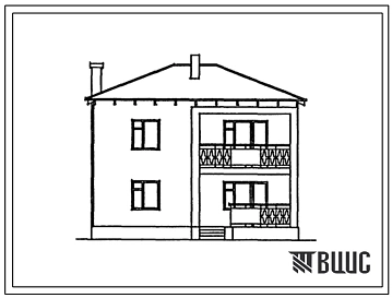 Типовой проект 145-42-173с.13.87 Двухэтажный одноквартирный 4-комнатный жилой дом (для Азербайджанской ССР)