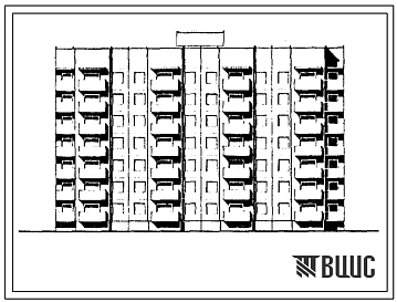 Типовой проект 90-0298.2.13.90 Блок-секция 7-этажная 56-квартирная рядовая 1-1-1-1-2-2-3-3 (для строительства в г. Омске и Омской области) Конструктивный вариант свайных фундаментов N=300 kH