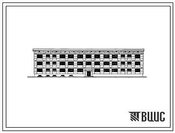 Типовой проект 1-318-14 Трехэтажное общежитие на 149 мест серии 1-318
