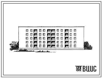 Типовой проект 155-102-30 Пятиэтажный жилой дом для одиноких и малосемейных на 80 человек