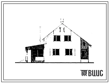 Типовой проект 184-16-65/1 Мансардный дом с четырехкомнатной квартирой. Для строительства в 1В климатическом подрайоне, 2 климатическом районе