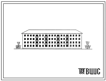 Типовой проект 1-306с-33к  Четырехэтажный трехсекционный дом на 48 квартир для районов с сейсмичностью 8 баллов. Стены из кирпича.