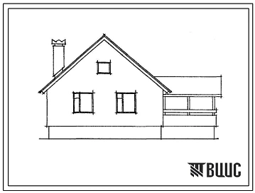 Типовой проект 184-16-89.85 Дом с трехкомнатной квартирой. Общая площадь 65 м2 (СТЕНЫ ИЗ ГИПСОБЕТОННЫХ КАМНЕЙ, Одноэтажные)