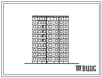 Типовой проект 97-089/1 Девятиэтажная блок-секция рядовая правая на 27 квартир (двухкомнатных 2Б-9, трехкомнатных 3Б-9, четырехкомнатных 4Б-9). Для строительства в 1В климатическом подрайоне Красноярского края